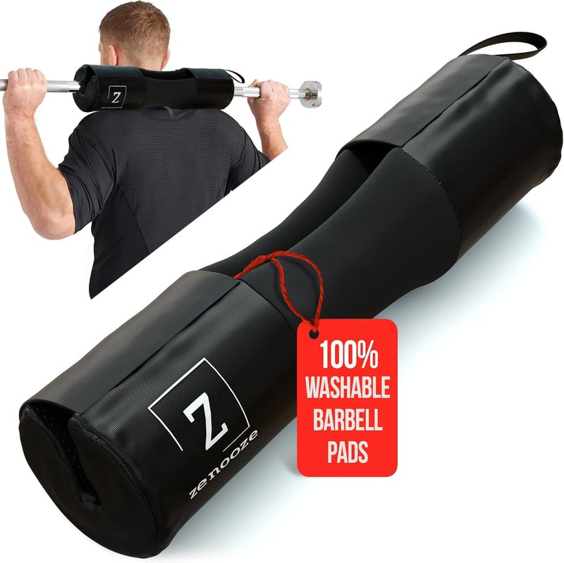 Zenooze Versatile Barbell Squats Pad, Non-Slip Design, 100% Washable, Comfortable Hip Thrust Pad for Barbell - Fits Standard and Olympic Bar - Image 1